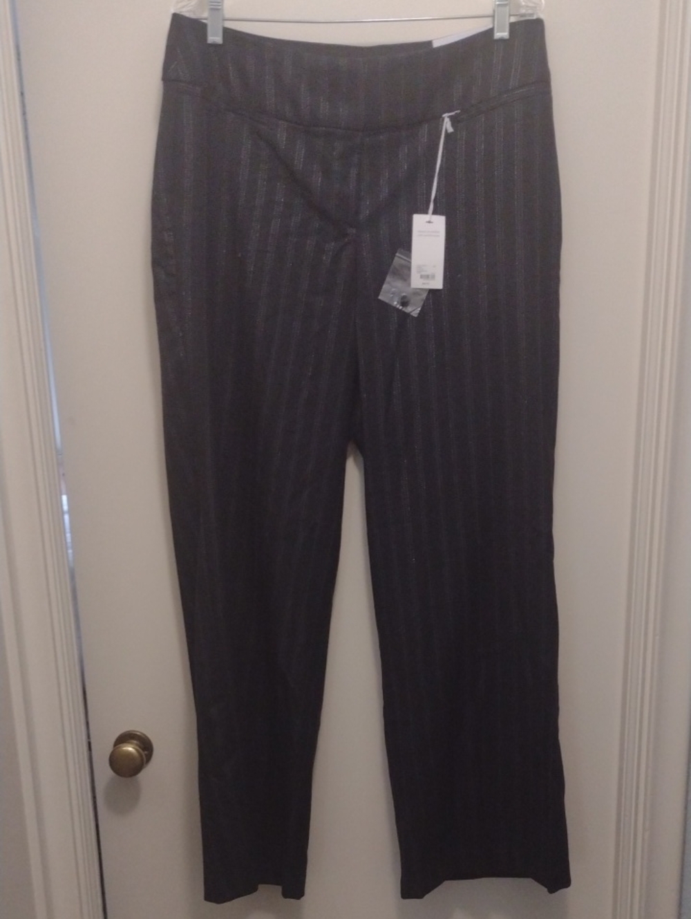 Lane Bryant Women's Black Pinstripe Pants (J1291)